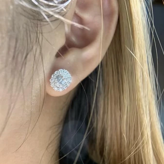 18K天然鑽石-冰糖造型耳環 - 第1張圖 18K天然鑽石-冰糖造型耳環