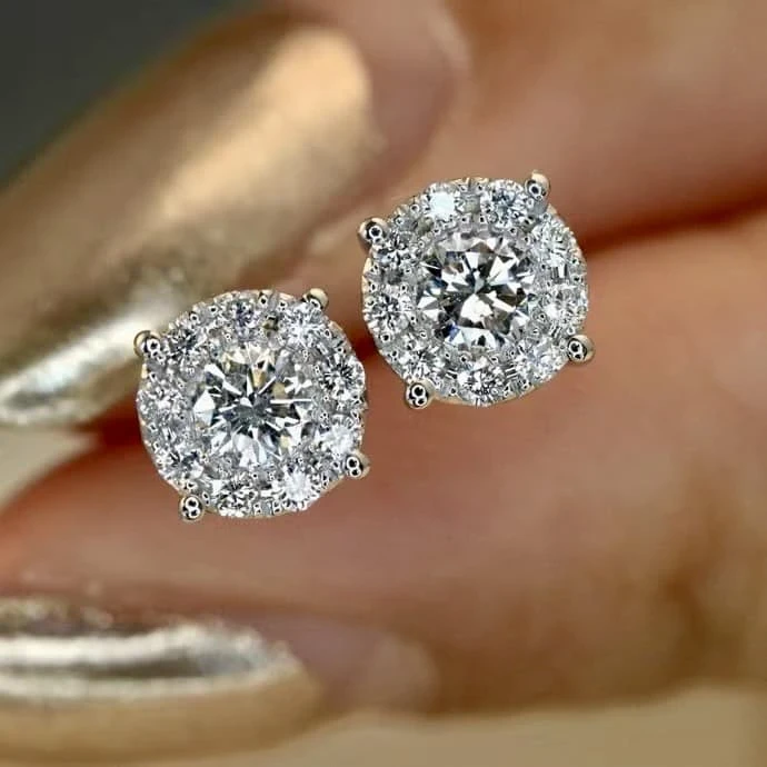 18K天然鑽石-氣質耳環