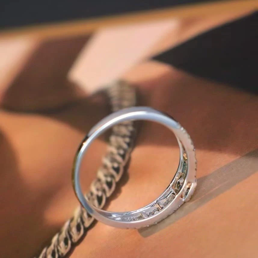 18K天然黃鑽-方型戒指