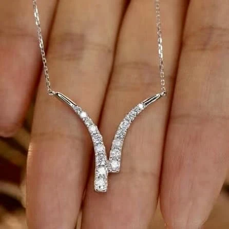 18K天然鑽石-Y造型項鍊