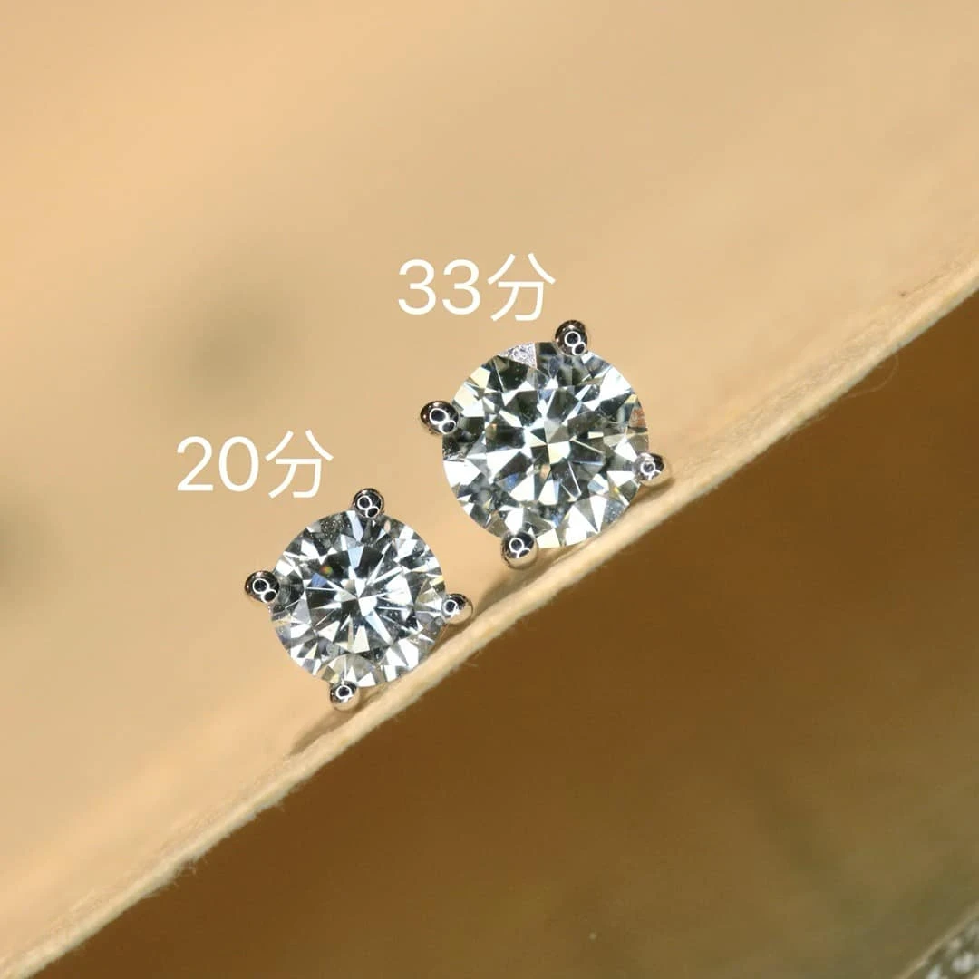 18K天然鑽石-四爪鑲耳環 - 第3張圖 18K天然鑽石-四爪鑲耳環