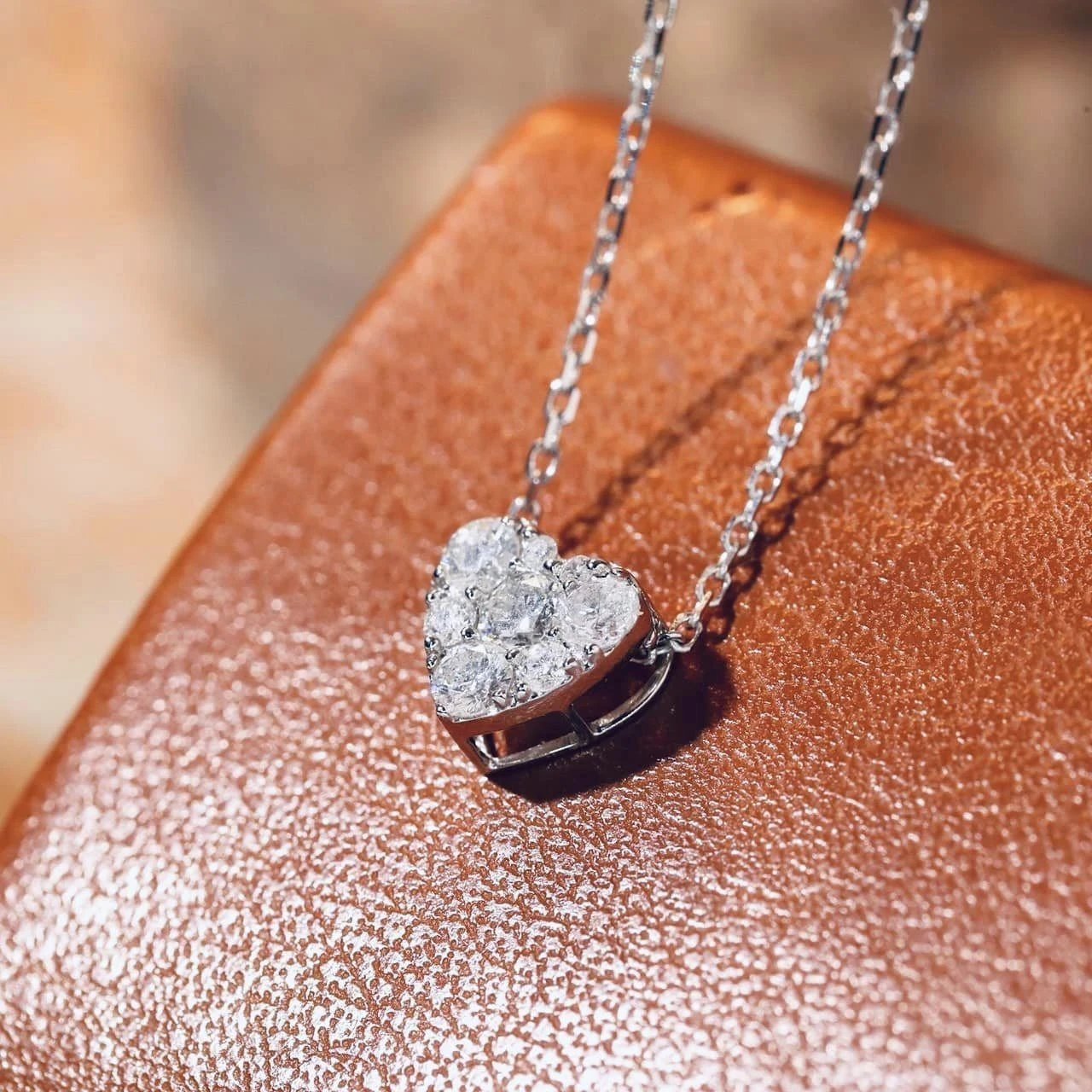 18K天然鑽石-愛心項鍊