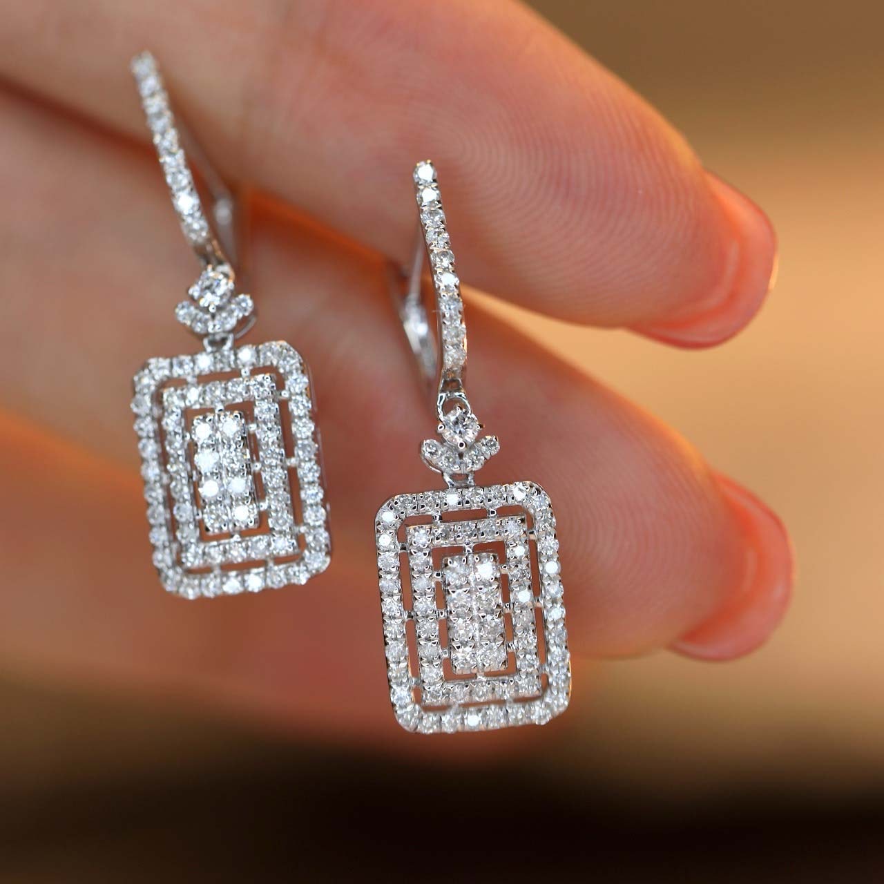 18K天然鑽石-經典雙排戒指/項鍊/耳環/手鍊