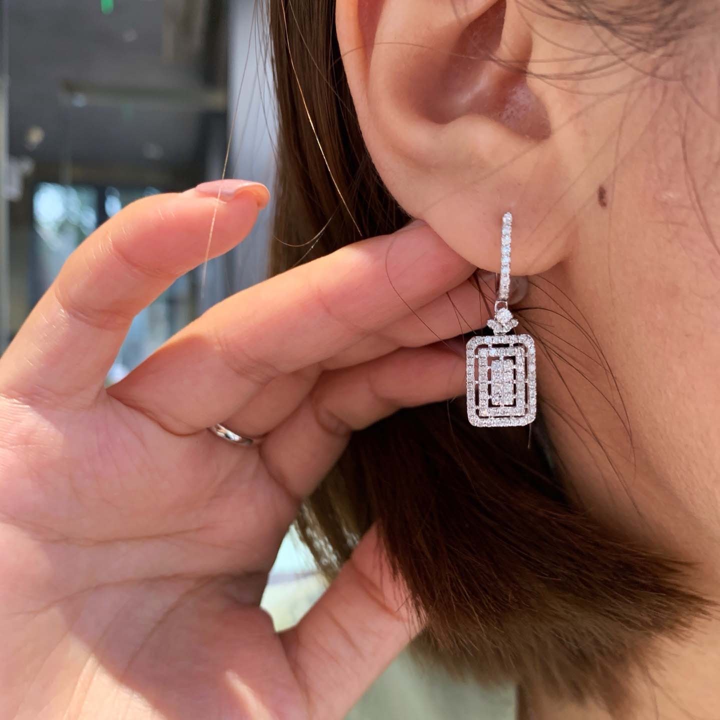 18K天然鑽石-經典雙排戒指/項鍊/耳環/手鍊