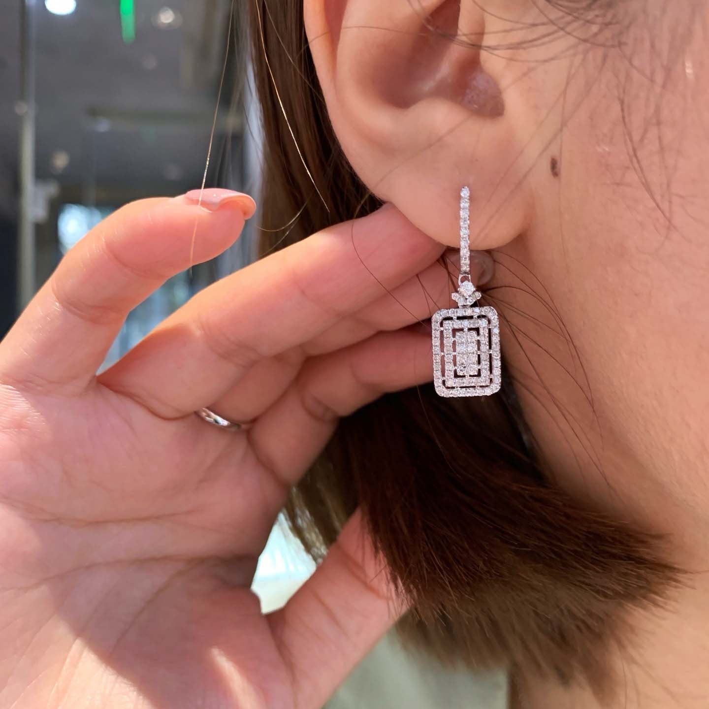 18K天然鑽石-經典雙排戒指/項鍊/耳環/手鍊