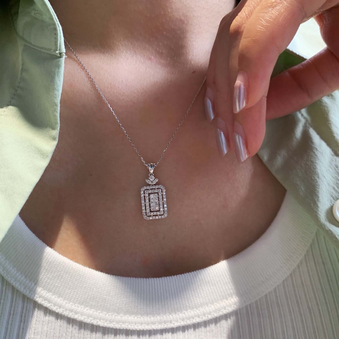 18K天然鑽石-經典雙排戒指/項鍊/耳環/手鍊