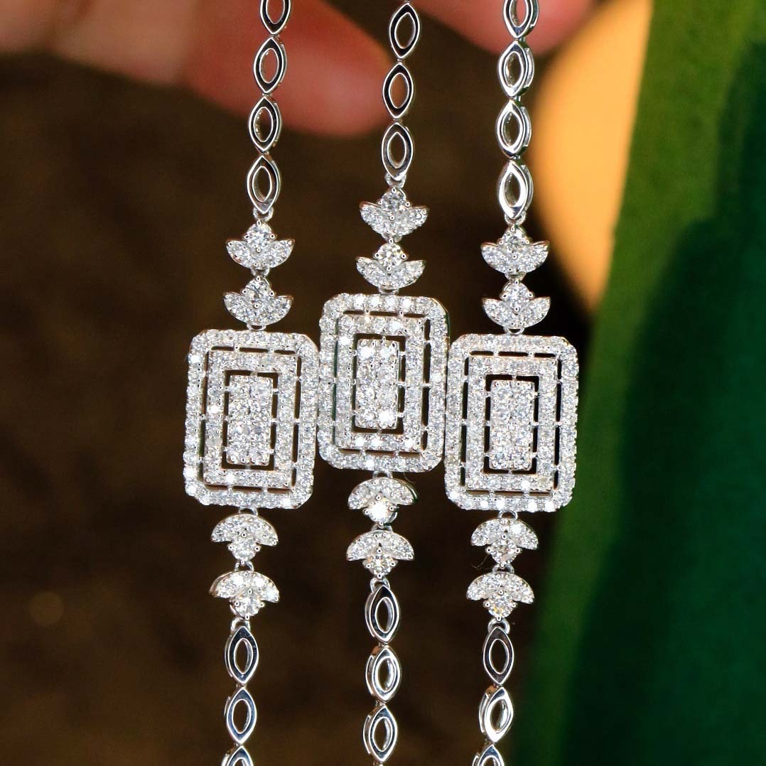 18K天然鑽石-經典雙排戒指/項鍊/耳環/手鍊