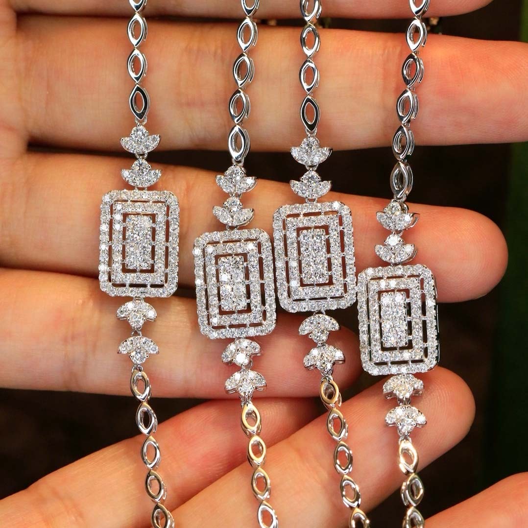 18K天然鑽石-經典雙排戒指/項鍊/耳環/手鍊