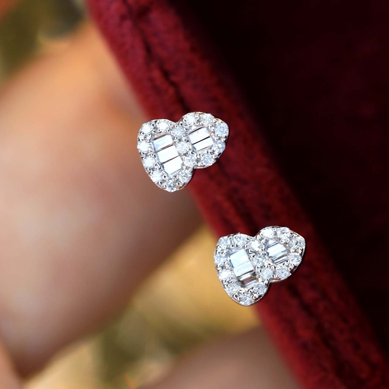 18K天然鑽石-葫蘆造型耳環