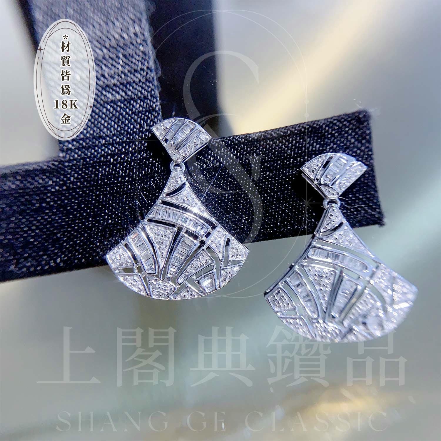 18k天然鑽石-小裙子耳環