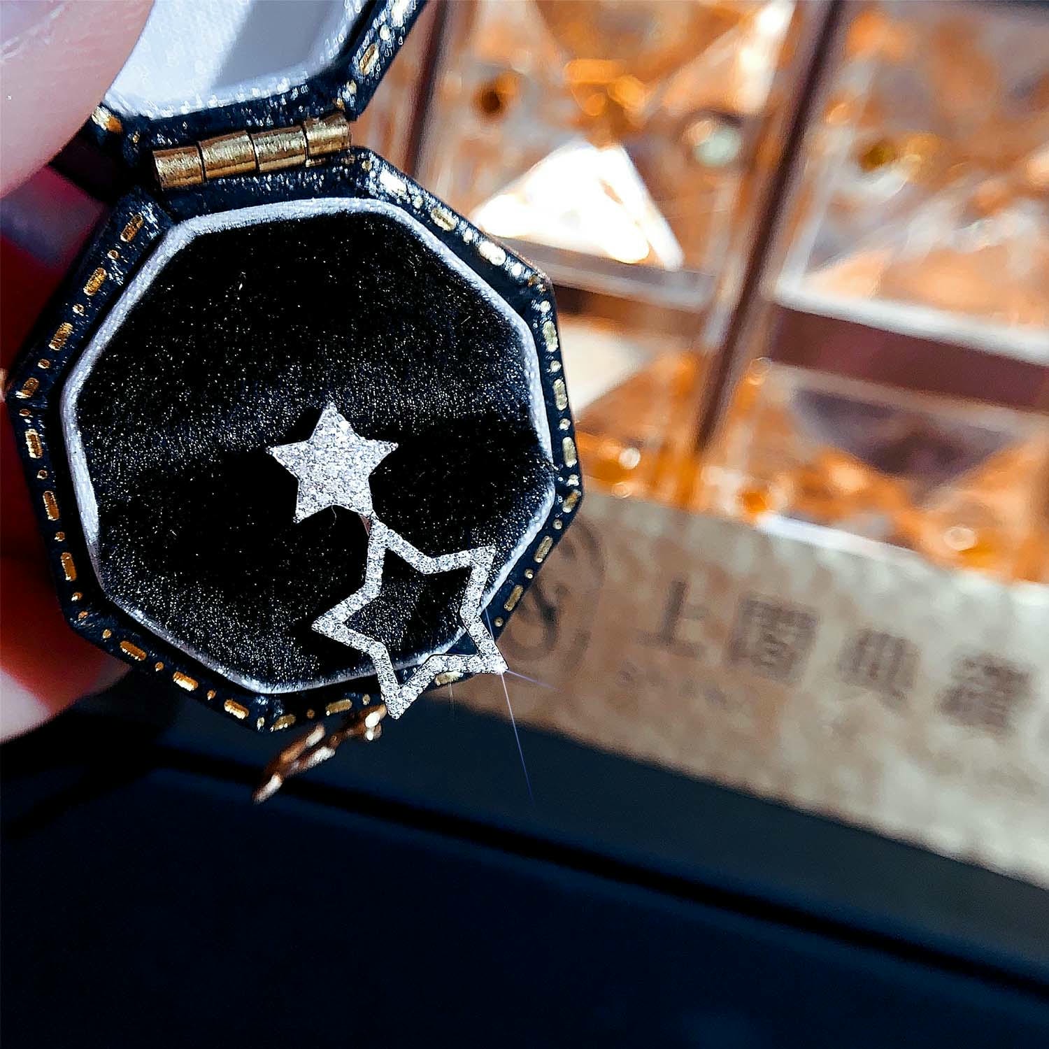 18K天然鑽石-五角星兩戴式耳環 - 第8張圖 18K天然鑽石-五角星兩戴式耳環