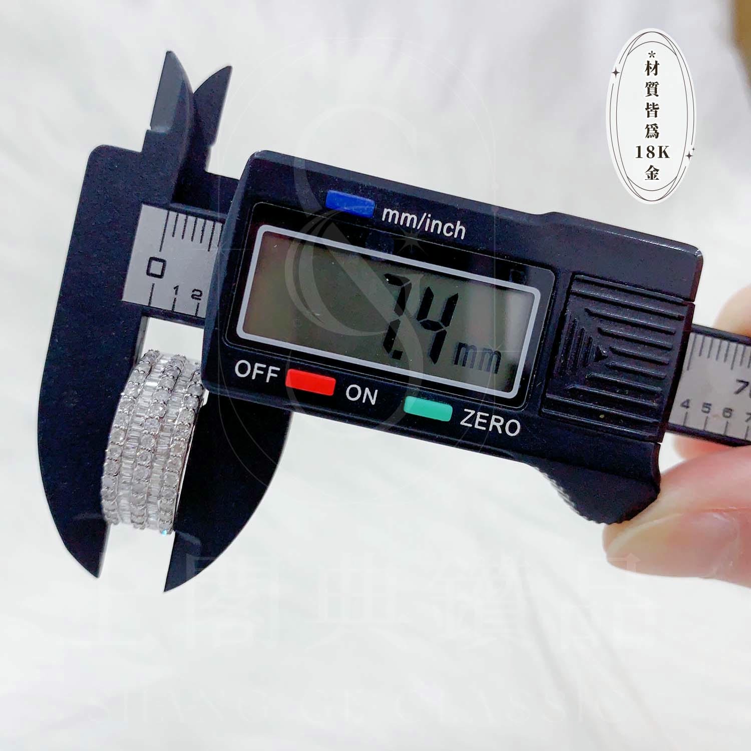 18K天然鑽石-雙排戒指