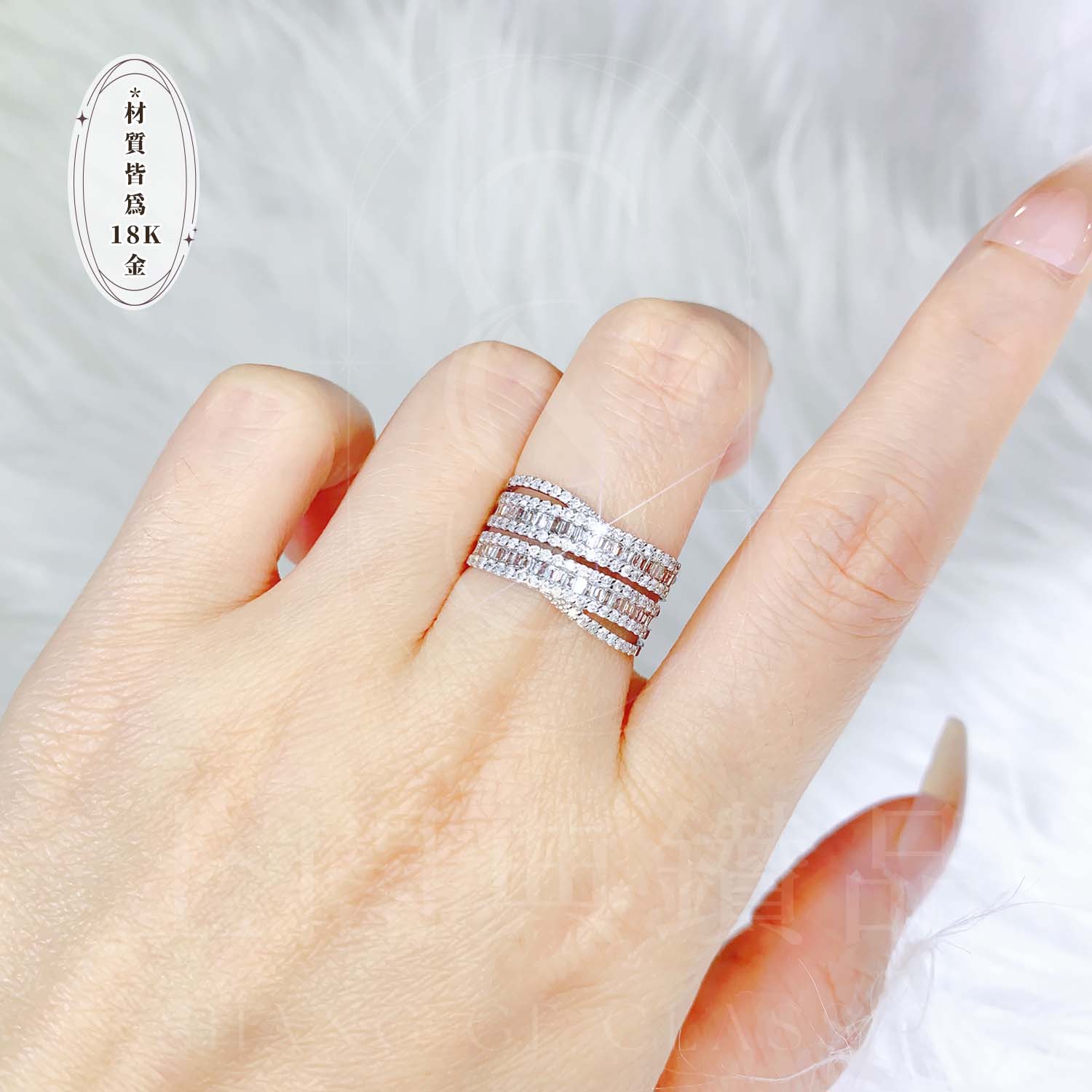 18K天然鑽石-寬版戒指 - 第7張圖 18K天然鑽石-寬版戒指