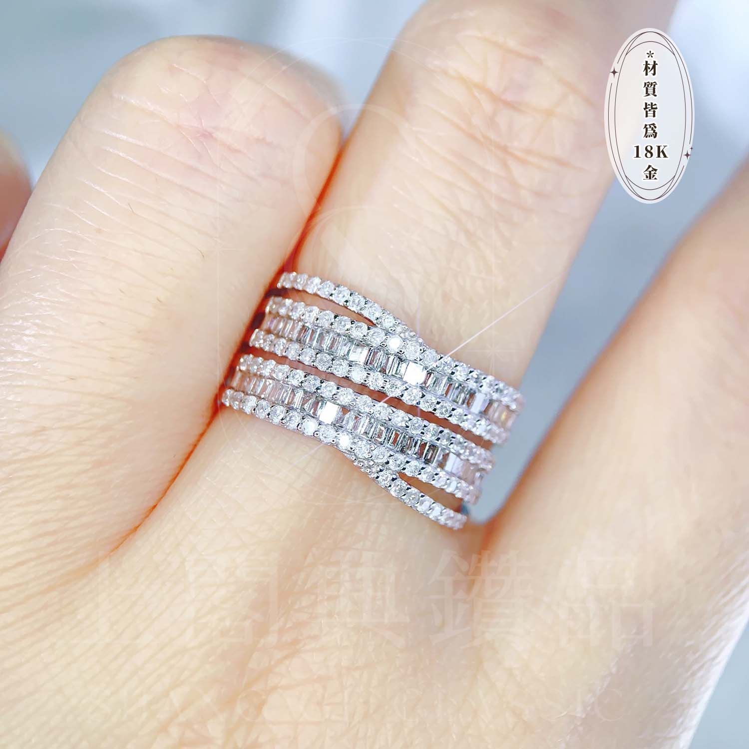 18K天然鑽石-寬版戒指 - 第5張圖 18K天然鑽石-寬版戒指