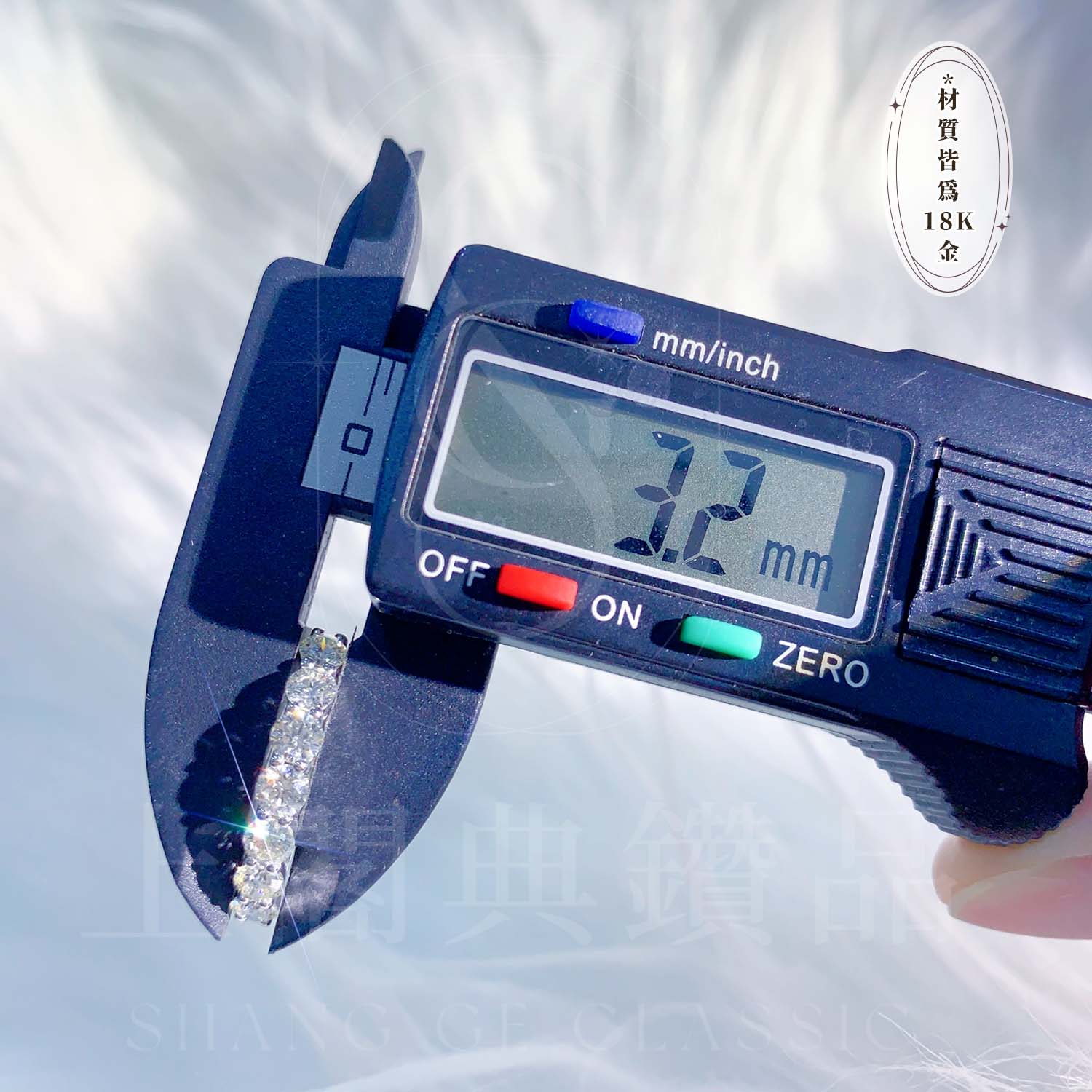 18K天然鑽石-一克拉線型戒指