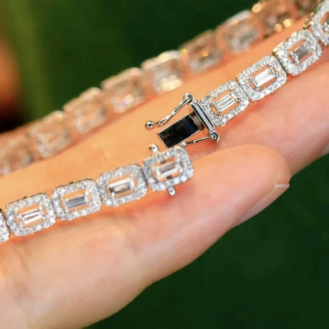 18K天然鑽石-T鑽手鍊