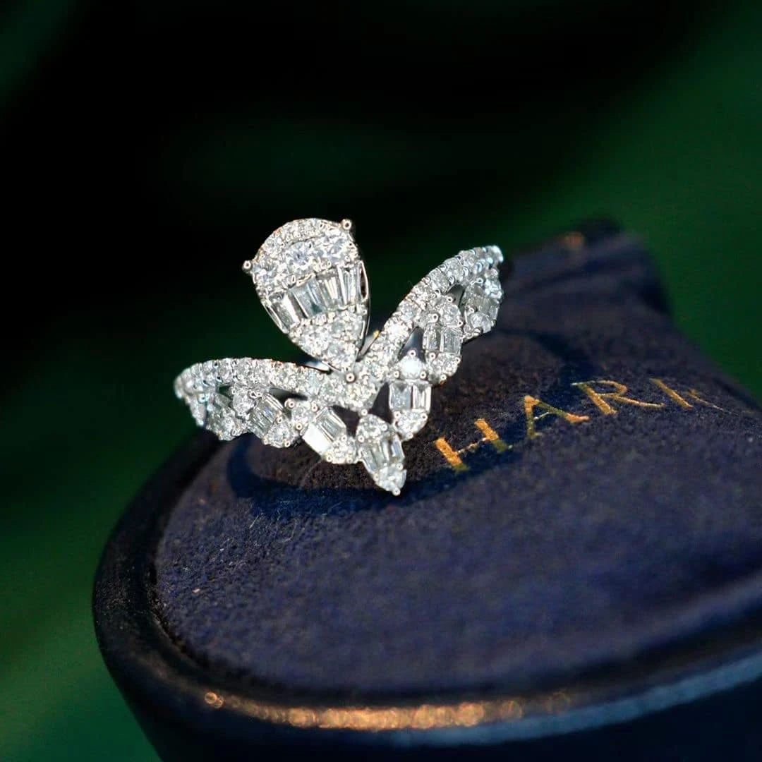 18K天然鑽石-T方V型戒指 - 第5張圖 18K天然鑽石-T方V型戒指