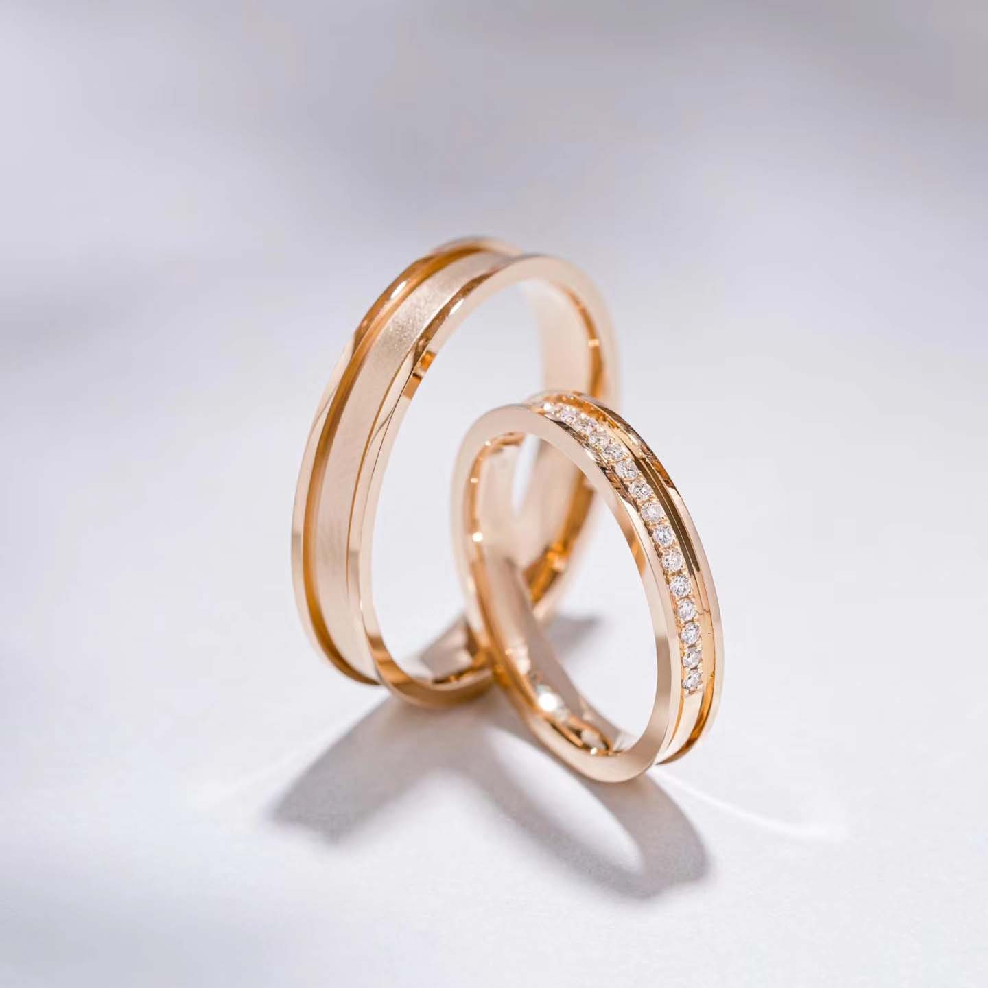 婚戒系列-雙層次對戒訂製