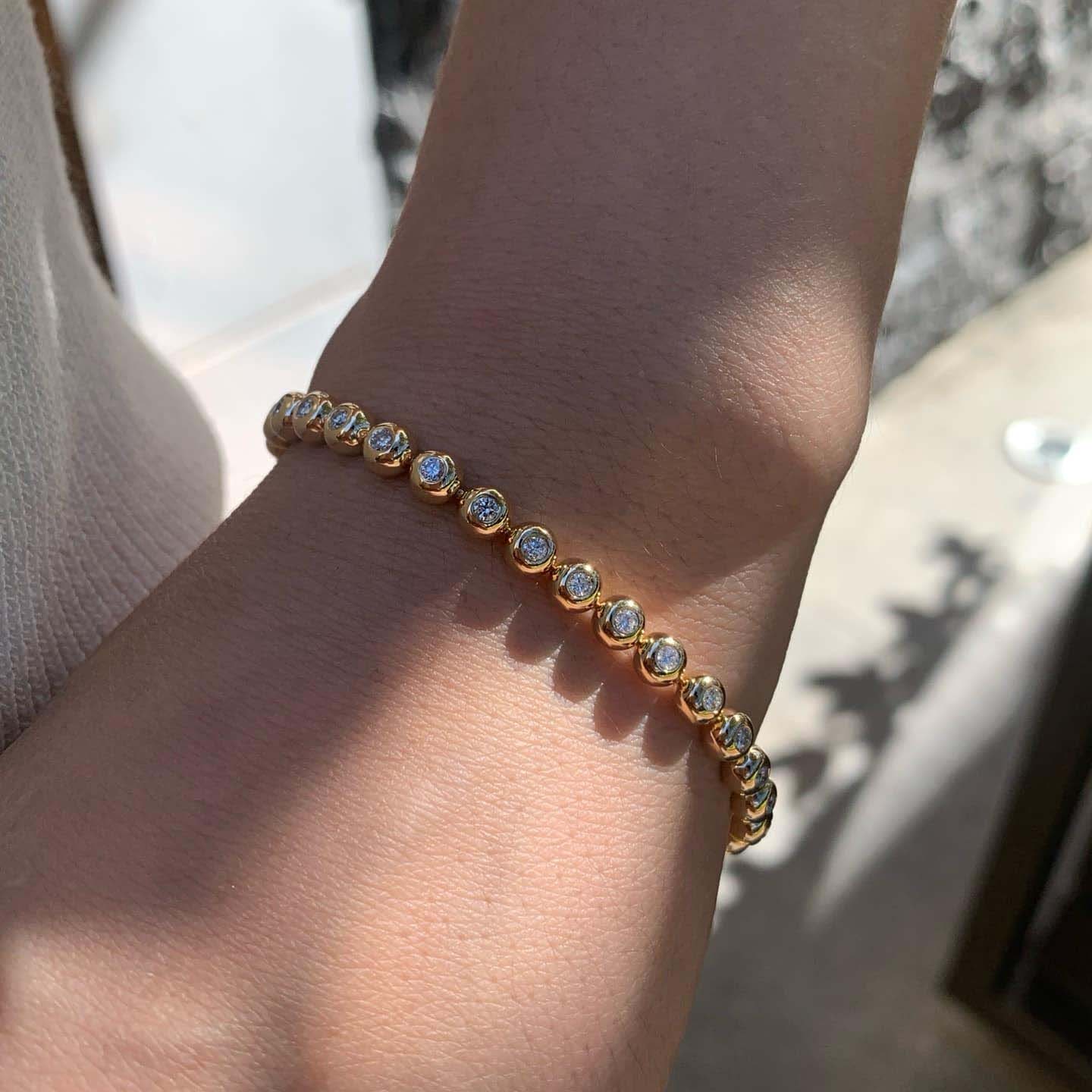 18K天然鑽石-超閃亮泡泡手鍊 - 第3張圖 18K天然鑽石-超閃亮泡泡手鍊