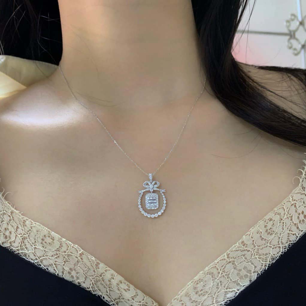 18K天然鑽石-優雅公主墜飾