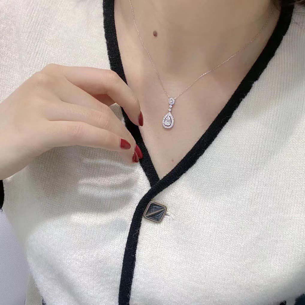 18K天然鑽石-氣質水滴墜飾 - 第6張圖 18K天然鑽石-氣質水滴墜飾