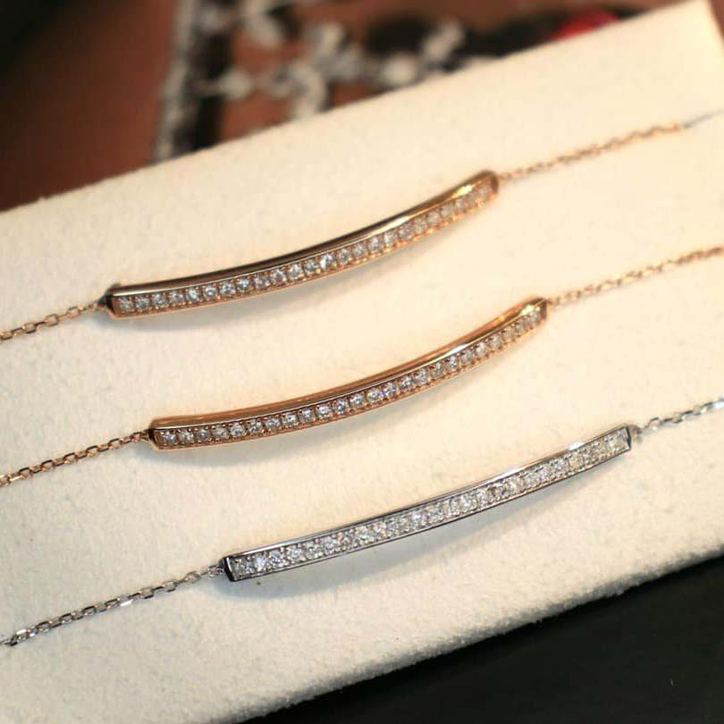 18K天然鑽石-細緻滑動調節手鍊