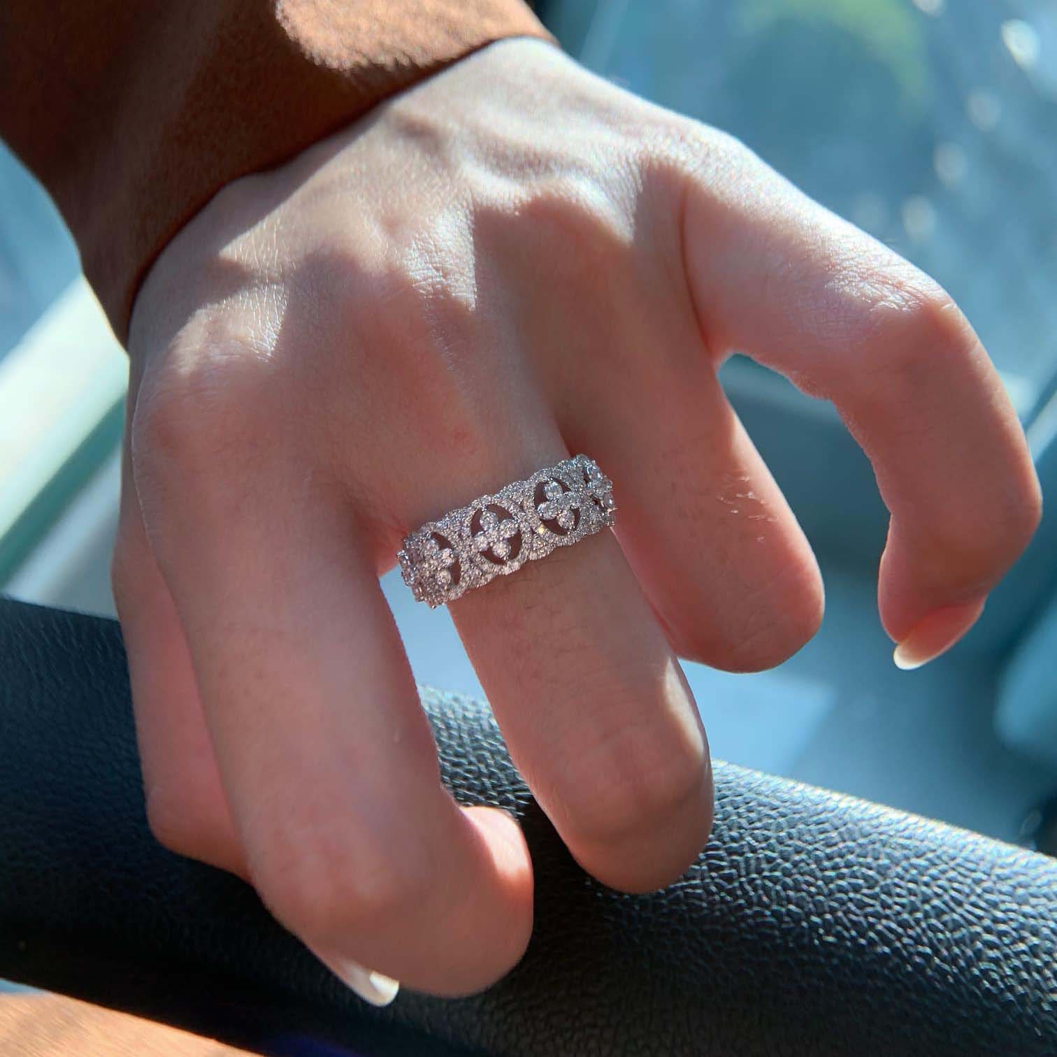 18K天然鑽石-公主蕾絲戒指 - 第4張圖 18K天然鑽石-公主蕾絲戒指