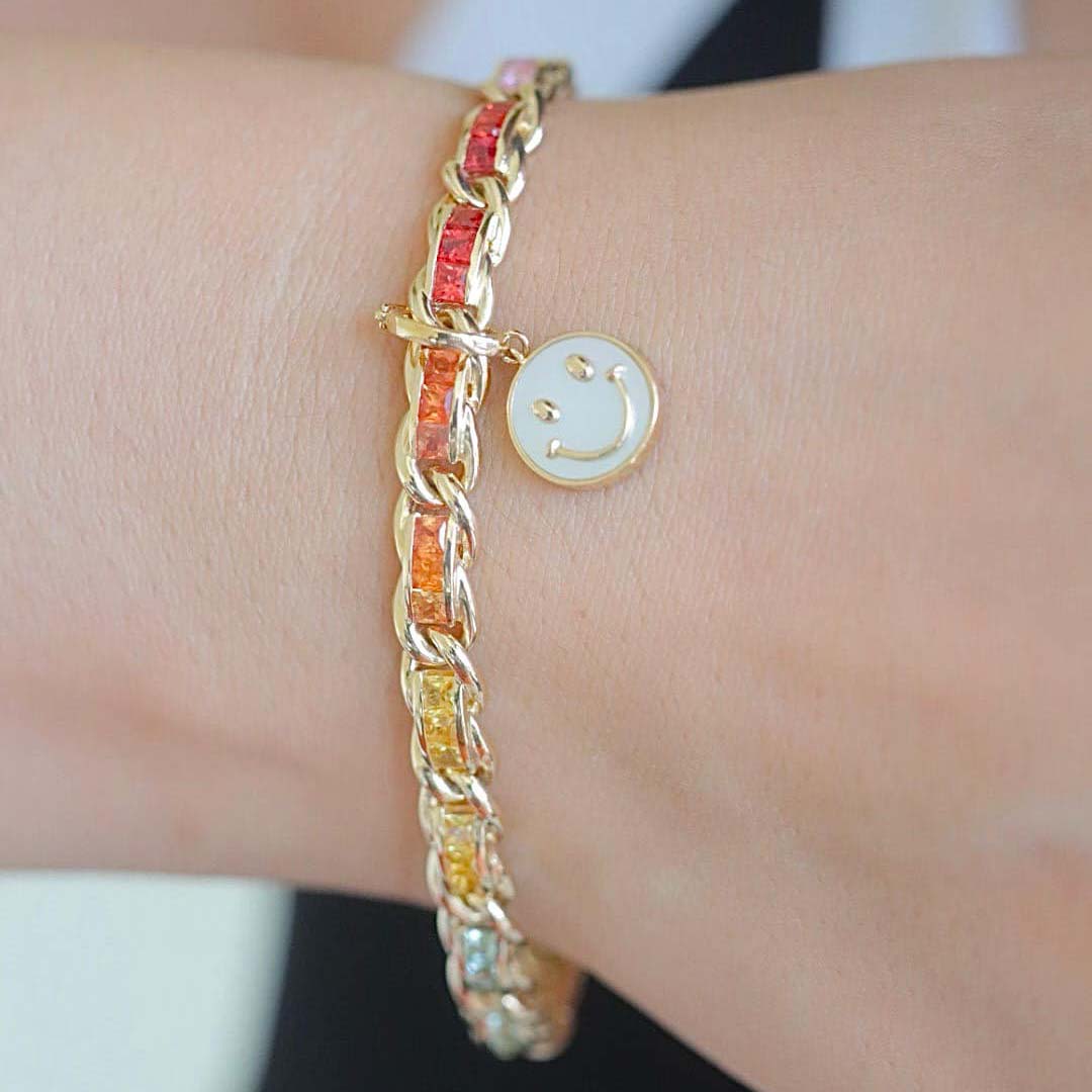 18K天然彩色藍寶石-多巴胺色系手鍊 - 第3張圖 18K天然彩色藍寶石-多巴胺色系手鍊