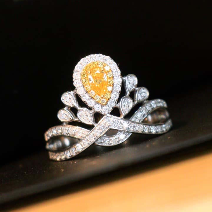 18K天然黃鑽-豪華皇冠戒指 - 第3張圖 18K天然黃鑽-豪華皇冠戒指