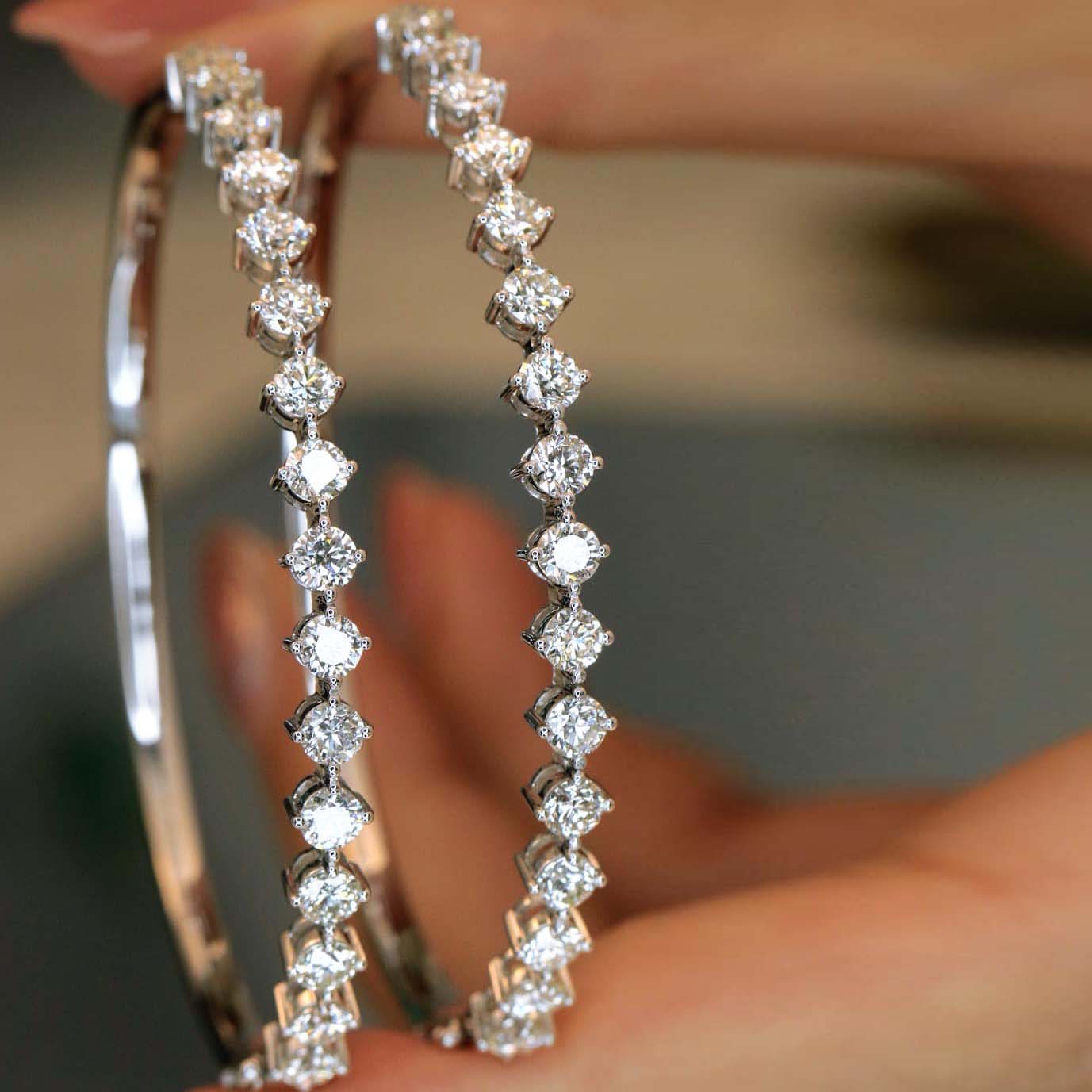 18K天然鑽石-四爪經典鑽石手鐲 - 第6張圖 18K天然鑽石-四爪經典鑽石手鐲