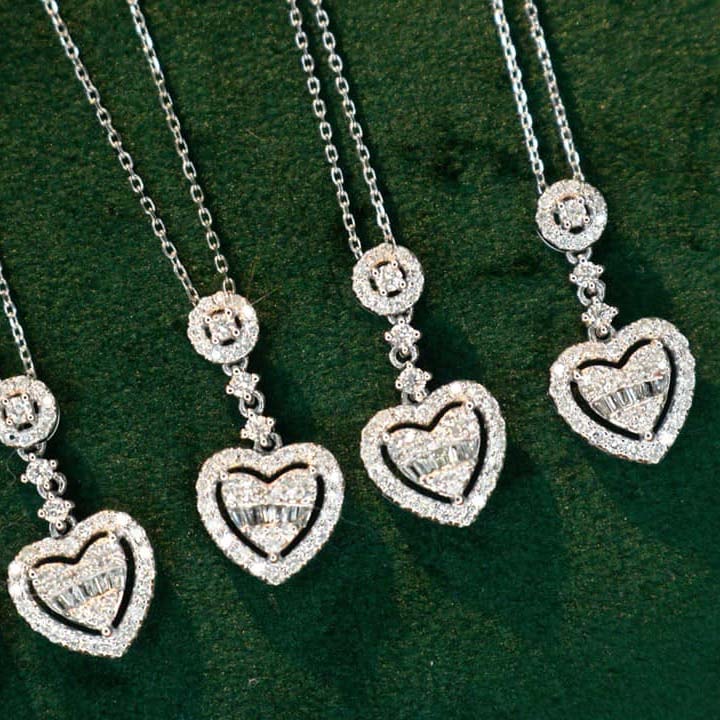 18K天然鑽石-愛心冰糖項鍊/耳環 - 第5張圖 18K天然鑽石-愛心冰糖項鍊/耳環