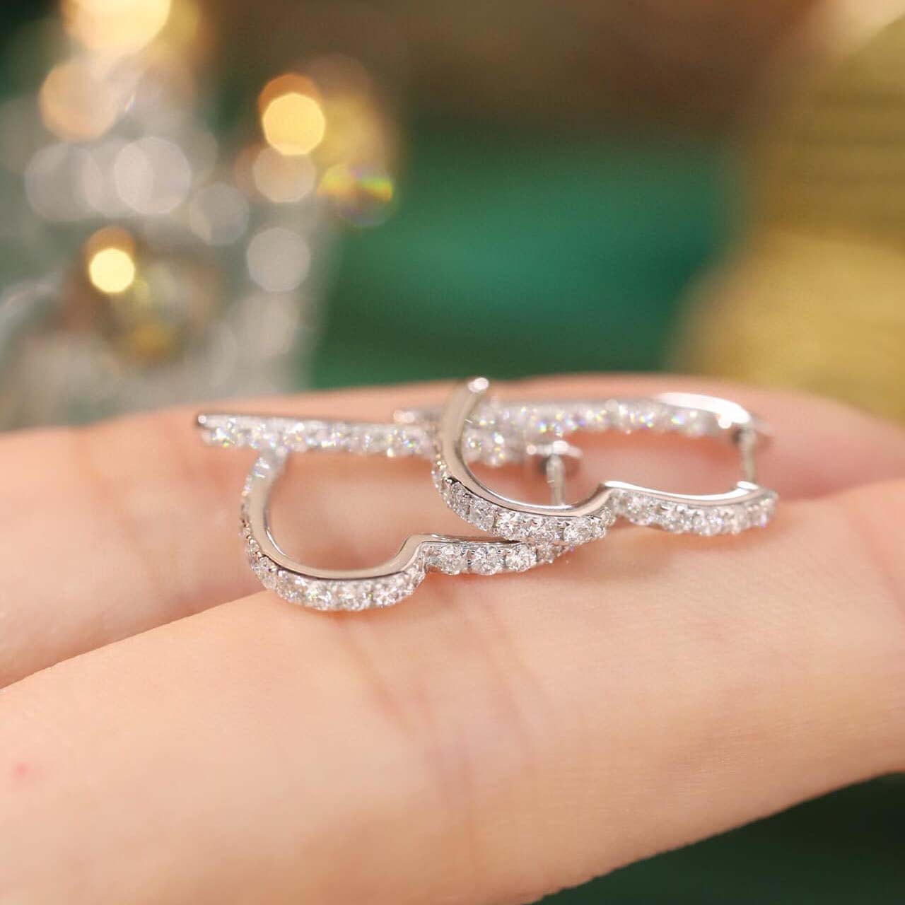 18K天然鑽石-氣質愛心耳環 - 第4張圖 18K天然鑽石-氣質愛心耳環