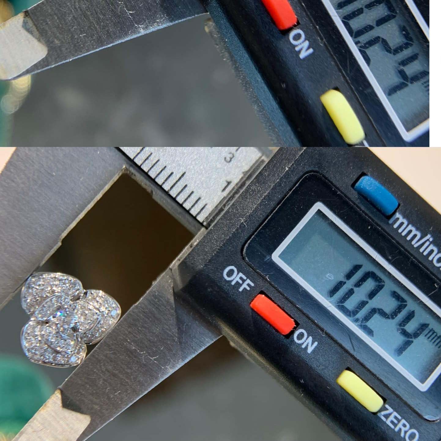 18K天然鑽石-玫瑰花瓣耳環