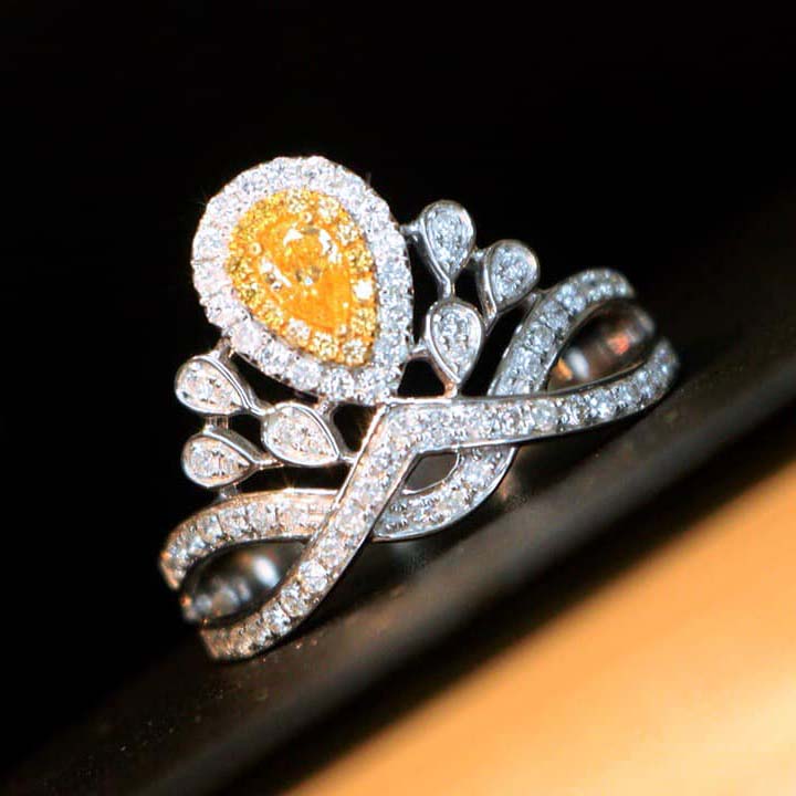 18K天然黃鑽-豪華皇冠戒指 - 第4張圖 18K天然黃鑽-豪華皇冠戒指