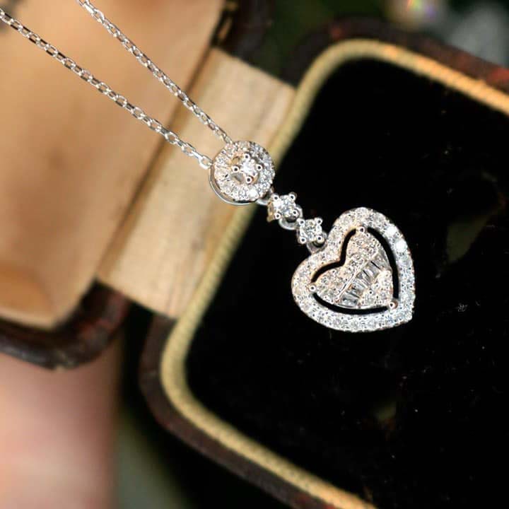 18K天然鑽石-愛心冰糖項鍊/耳環 - 第6張圖 18K天然鑽石-愛心冰糖項鍊/耳環