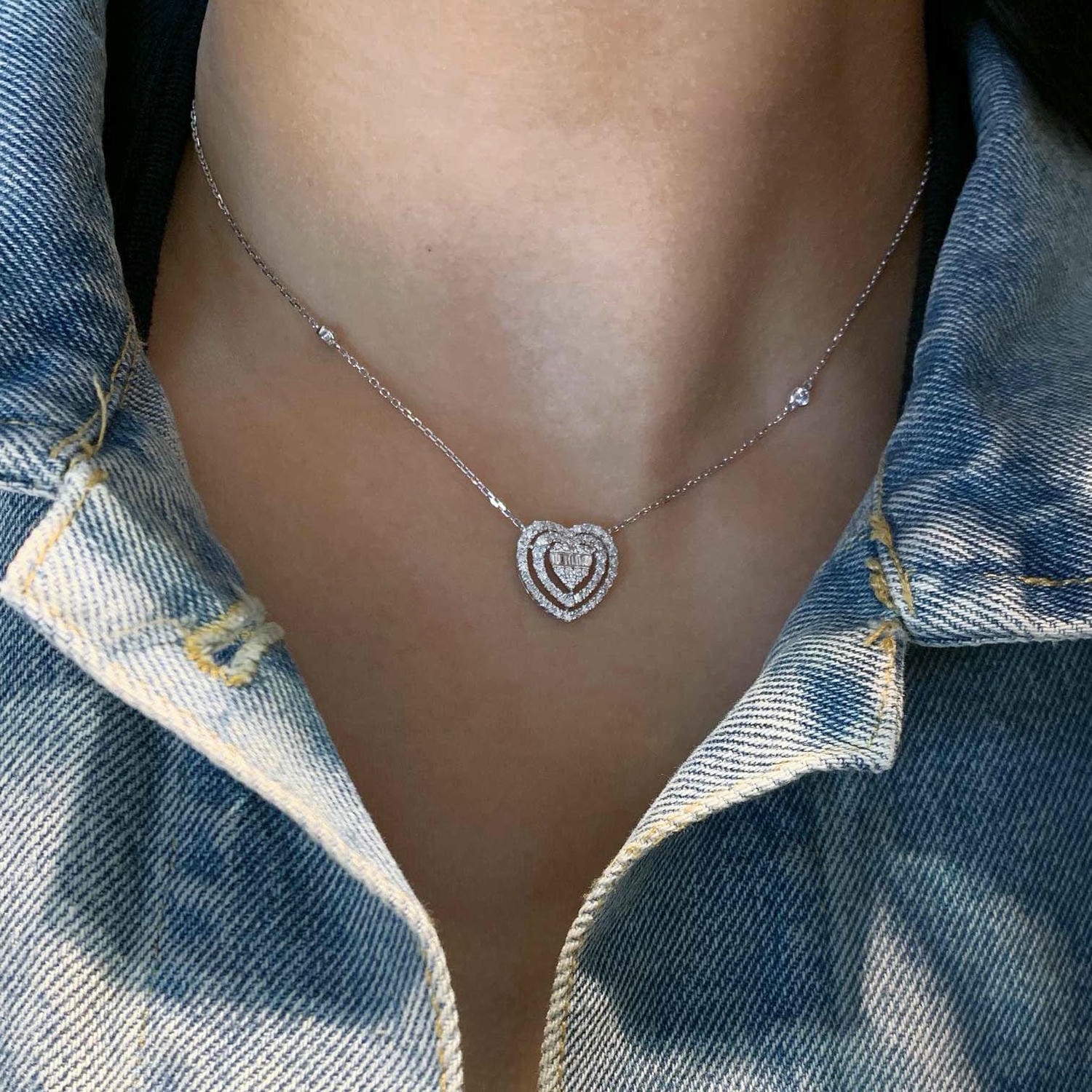 18K天然鑽石-大桃❤️心鑽石項鍊