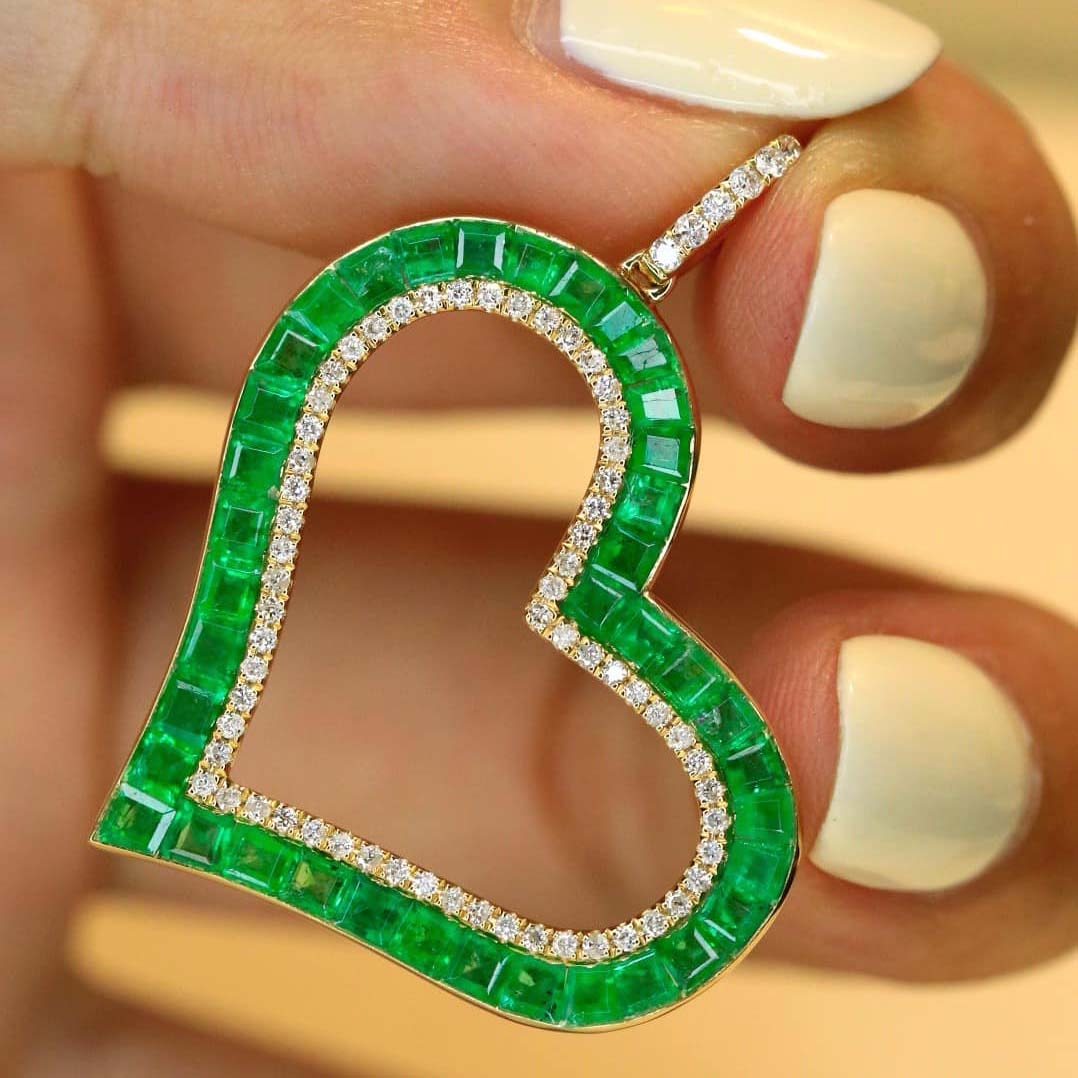 18K天然祖母綠-心形墜飾 - 第5張圖 18K天然祖母綠-心形墜飾