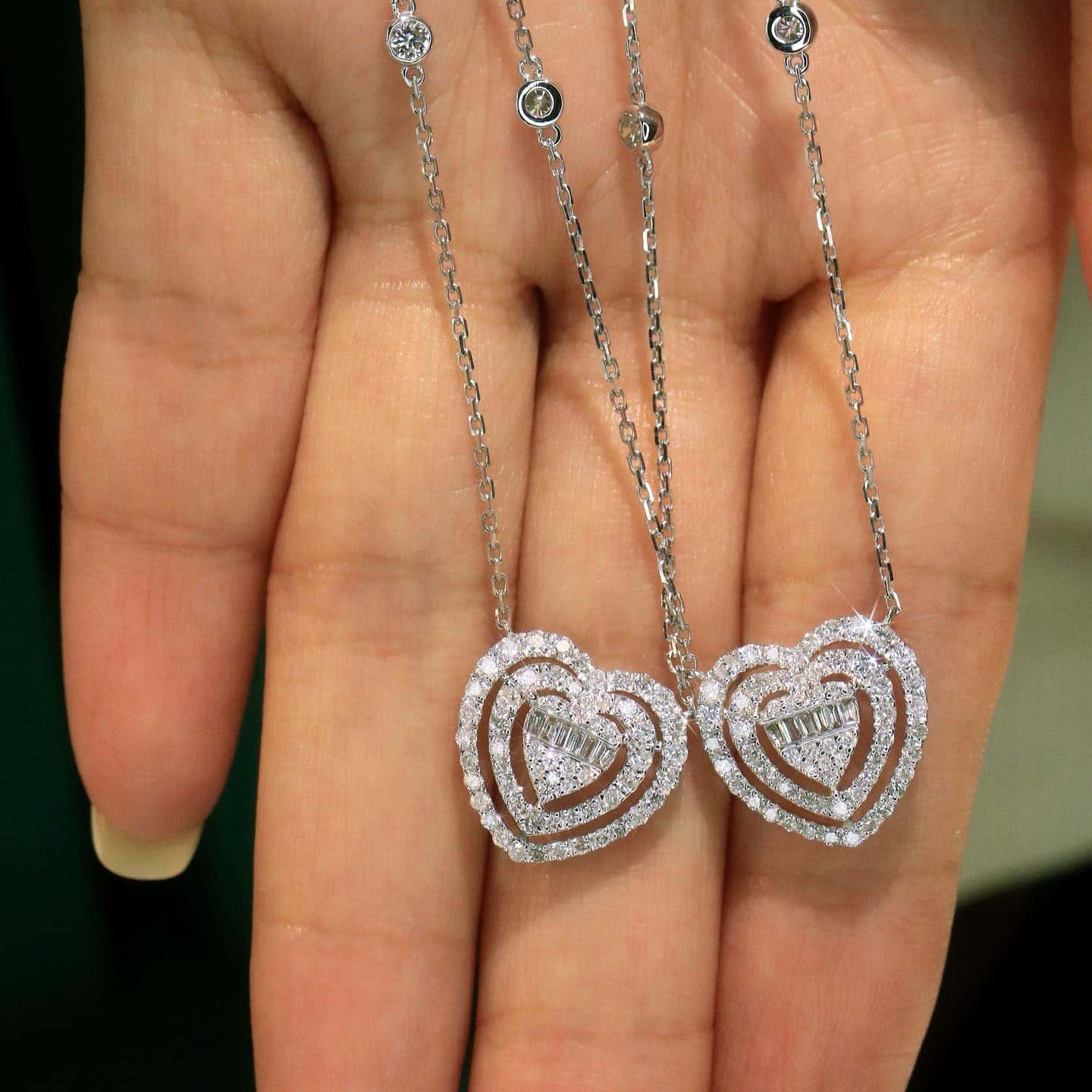 18K天然鑽石-大桃❤️心鑽石項鍊