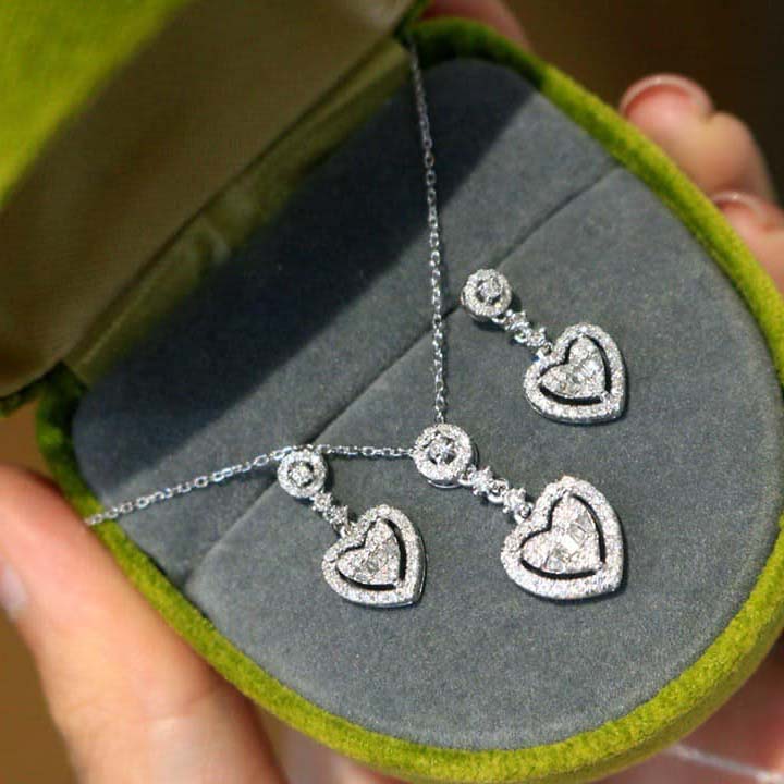 18K天然鑽石-愛心冰糖項鍊/耳環 - 第8張圖 18K天然鑽石-愛心冰糖項鍊/耳環