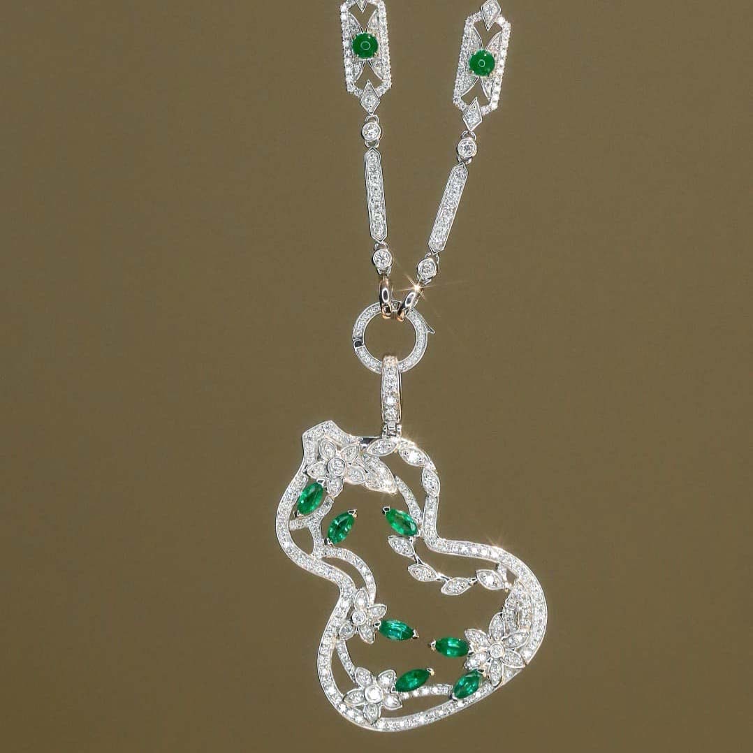 18K天然鑽石-紅寶石/祖母綠葫蘆套組 - 第6張圖 18K天然鑽石-紅寶石/祖母綠葫蘆套組