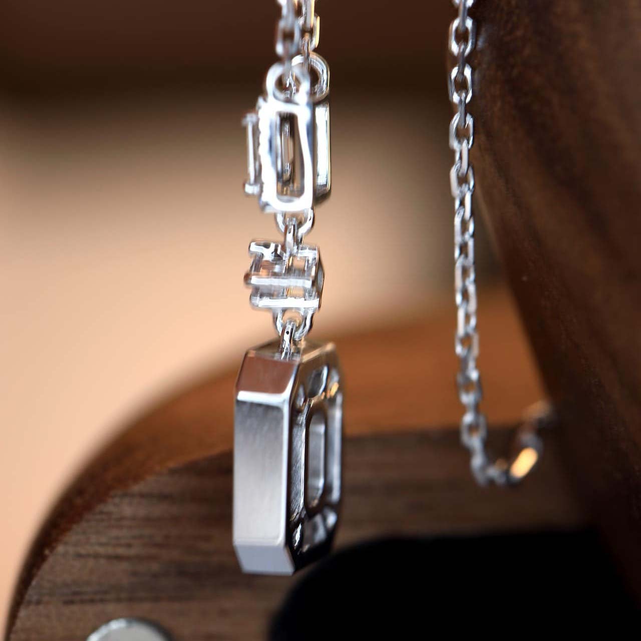 18K天然鑽石-祖母綠型拼鑲項鍊 - 第7張圖 18K天然鑽石-祖母綠型拼鑲項鍊