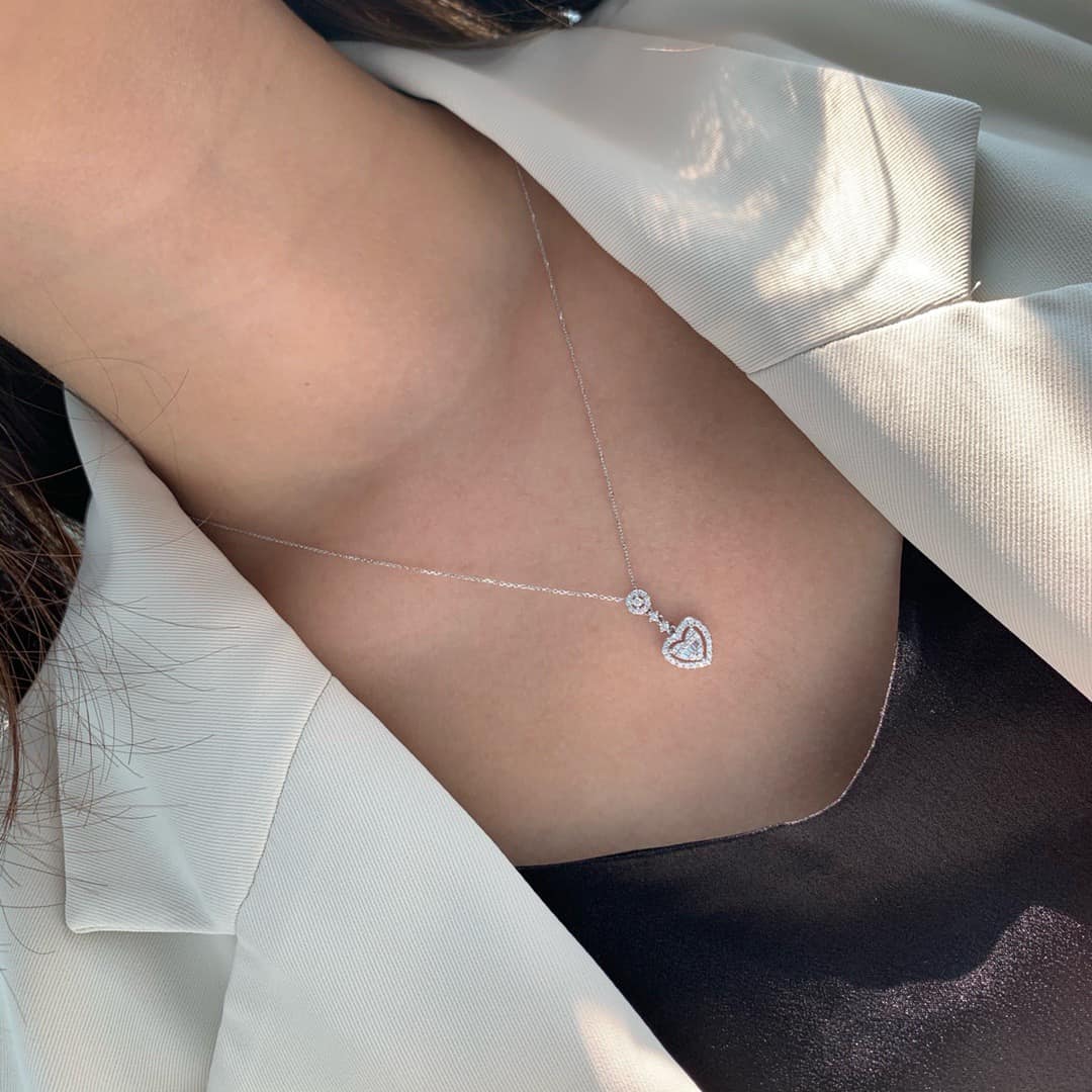 18K天然鑽石-愛心冰糖項鍊/耳環 - 第9張圖 18K天然鑽石-愛心冰糖項鍊/耳環