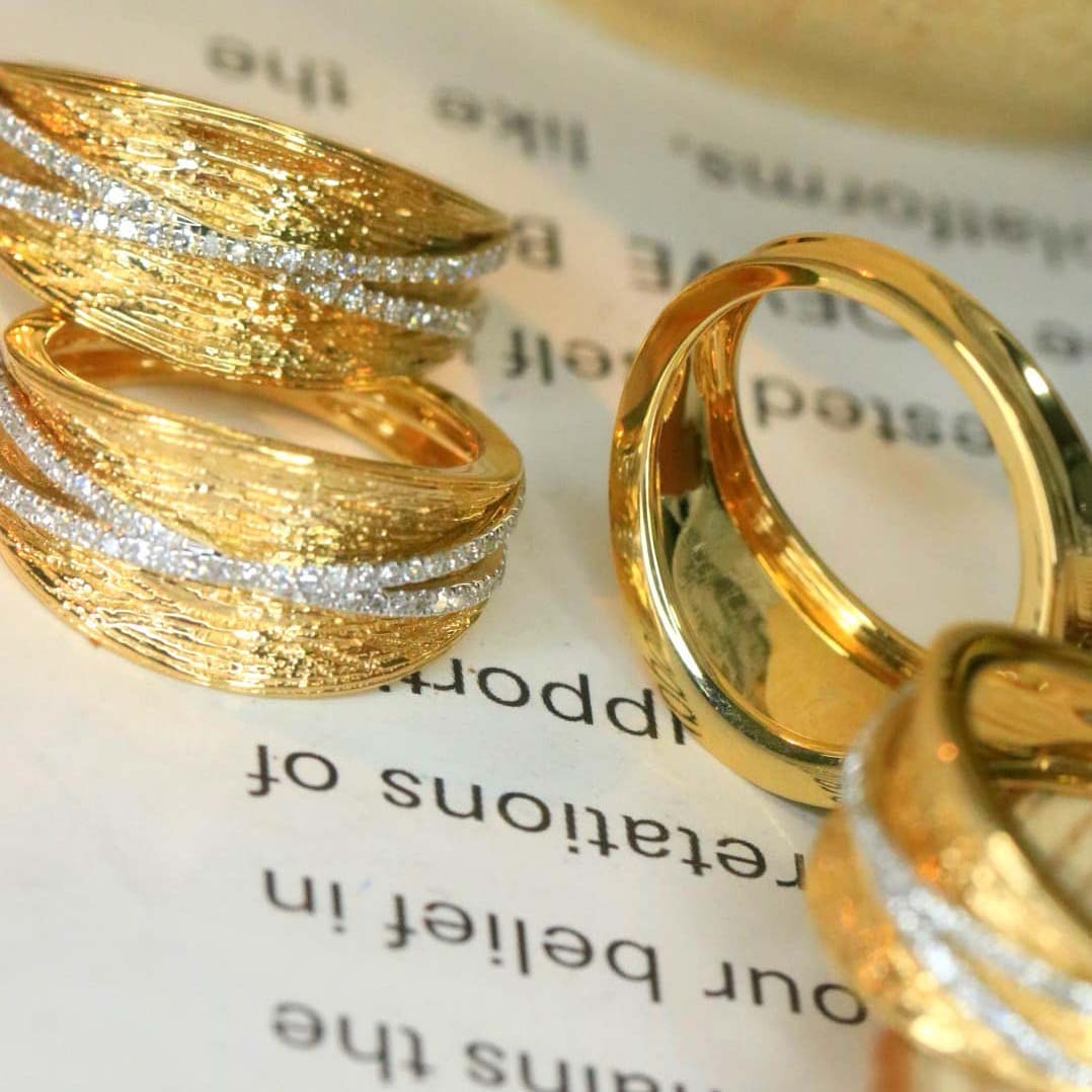 18K天然鑽石-交叉拉絲戒指 - 第8張圖 18K天然鑽石-交叉拉絲戒指