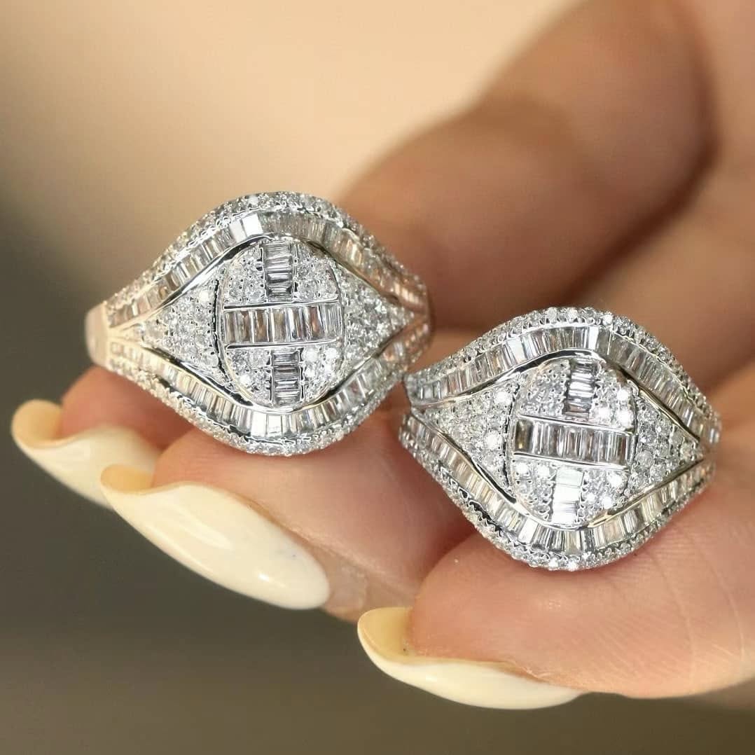 18K天然鑽石-大戒面奢華戒指