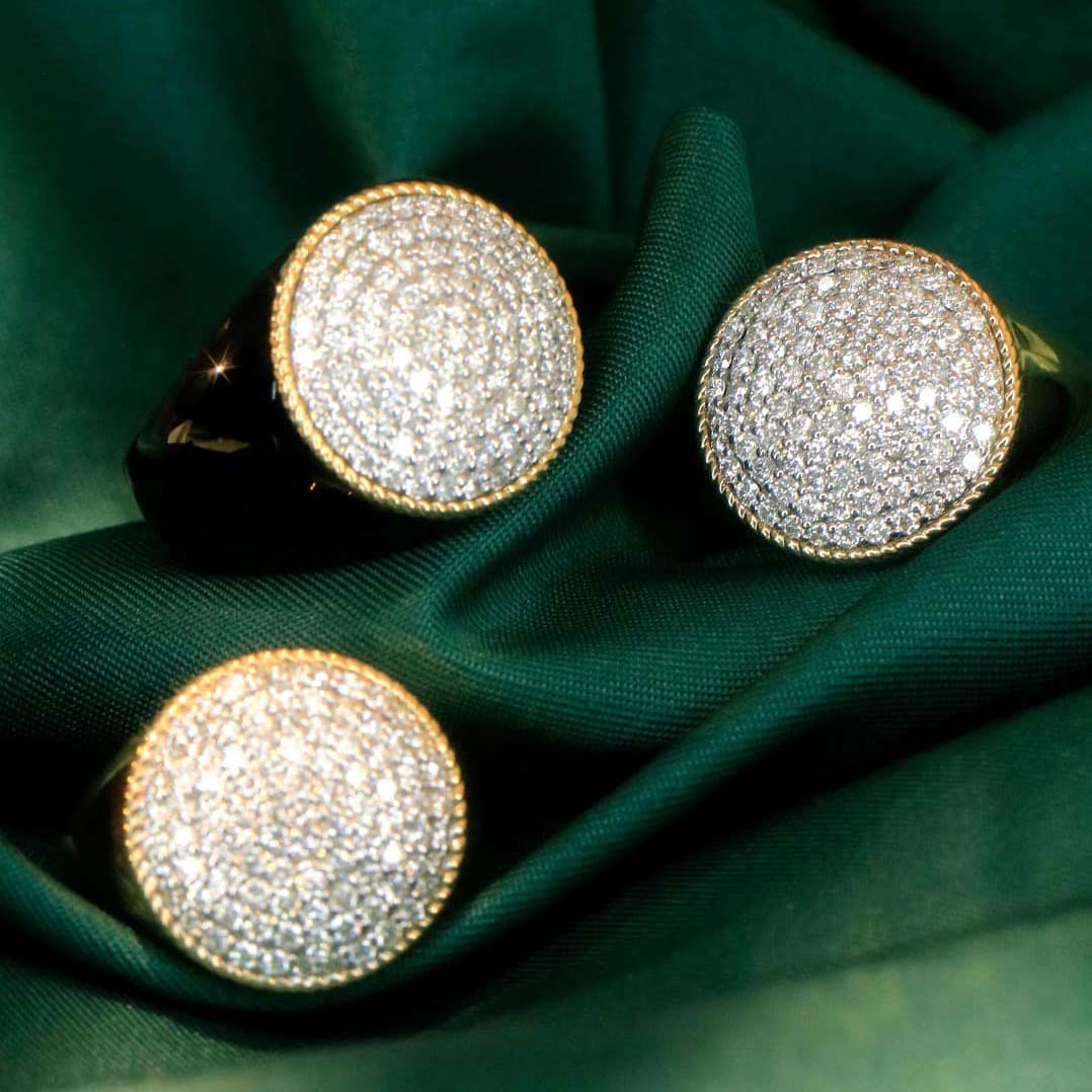 18K天然鑽石-時髦戒指-兩款