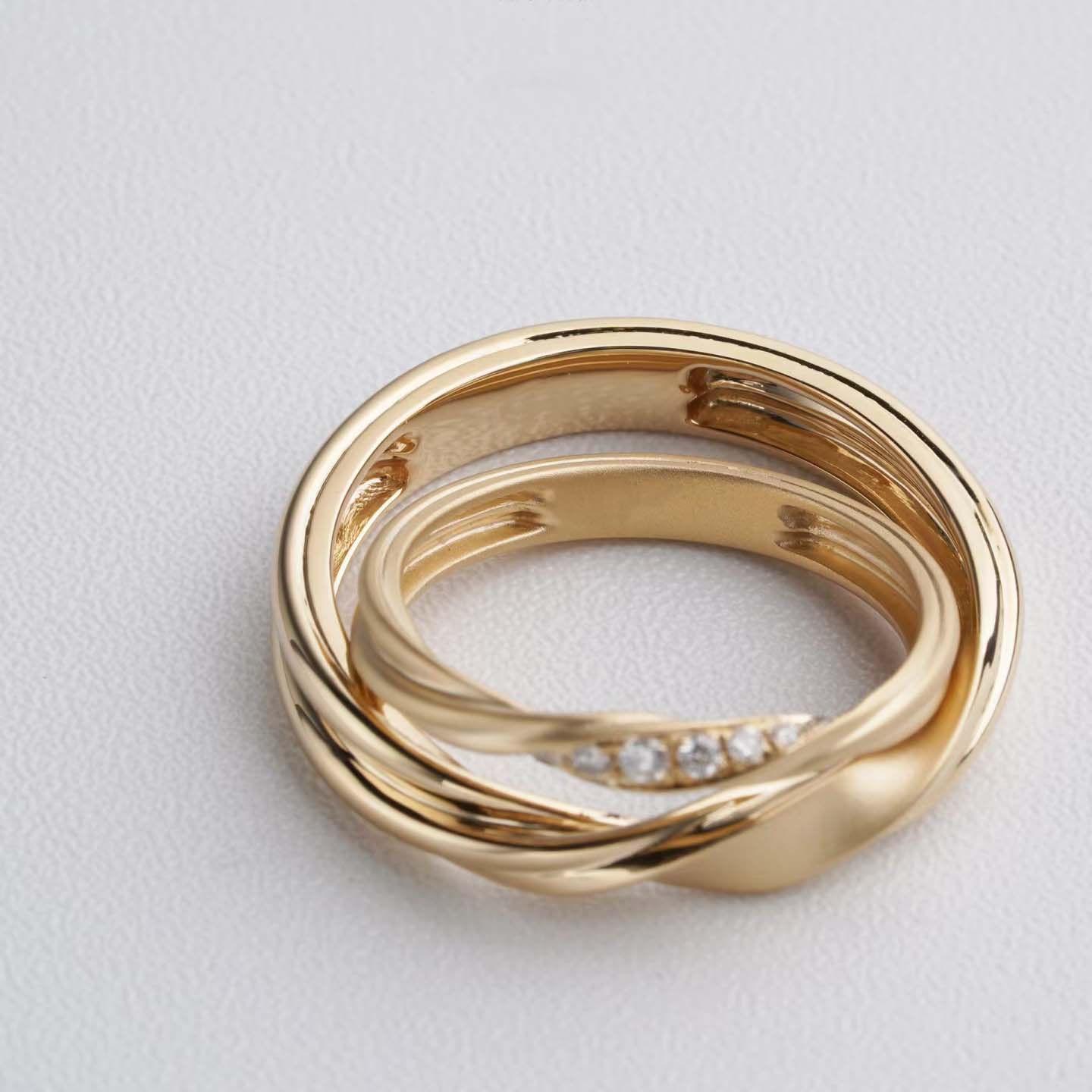 婚戒系列-點點星光扭結對戒訂製 - 第2張圖 婚戒系列-點點星光扭結對戒訂製