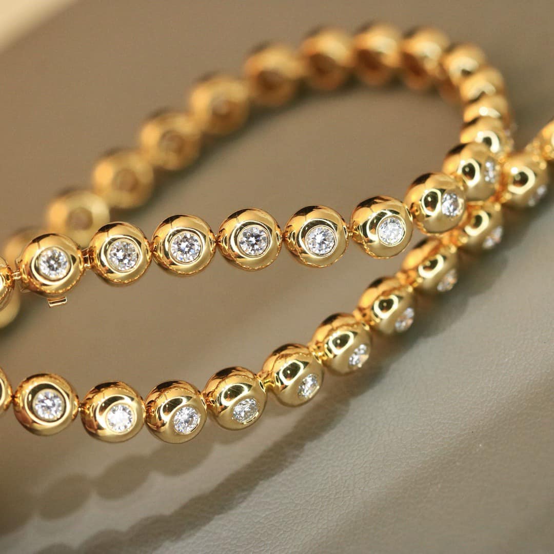 18K天然鑽石-超閃亮泡泡手鍊