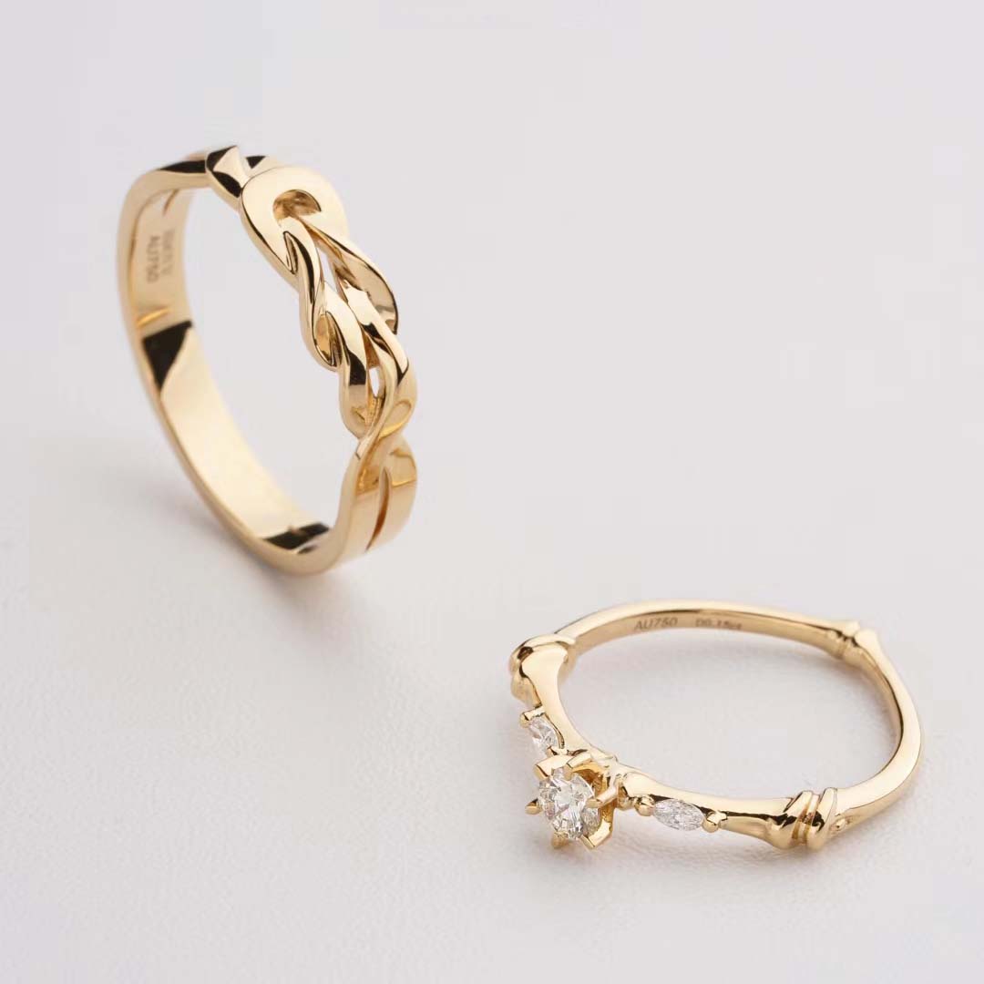 婚戒系列-環環相扣對戒訂製