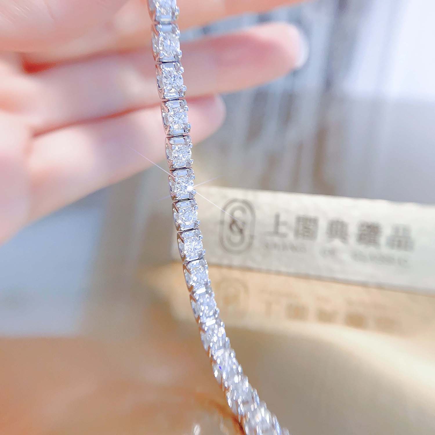 18K天然鑽石-6克拉手鍊 - 第2張圖 18K天然鑽石-6克拉手鍊