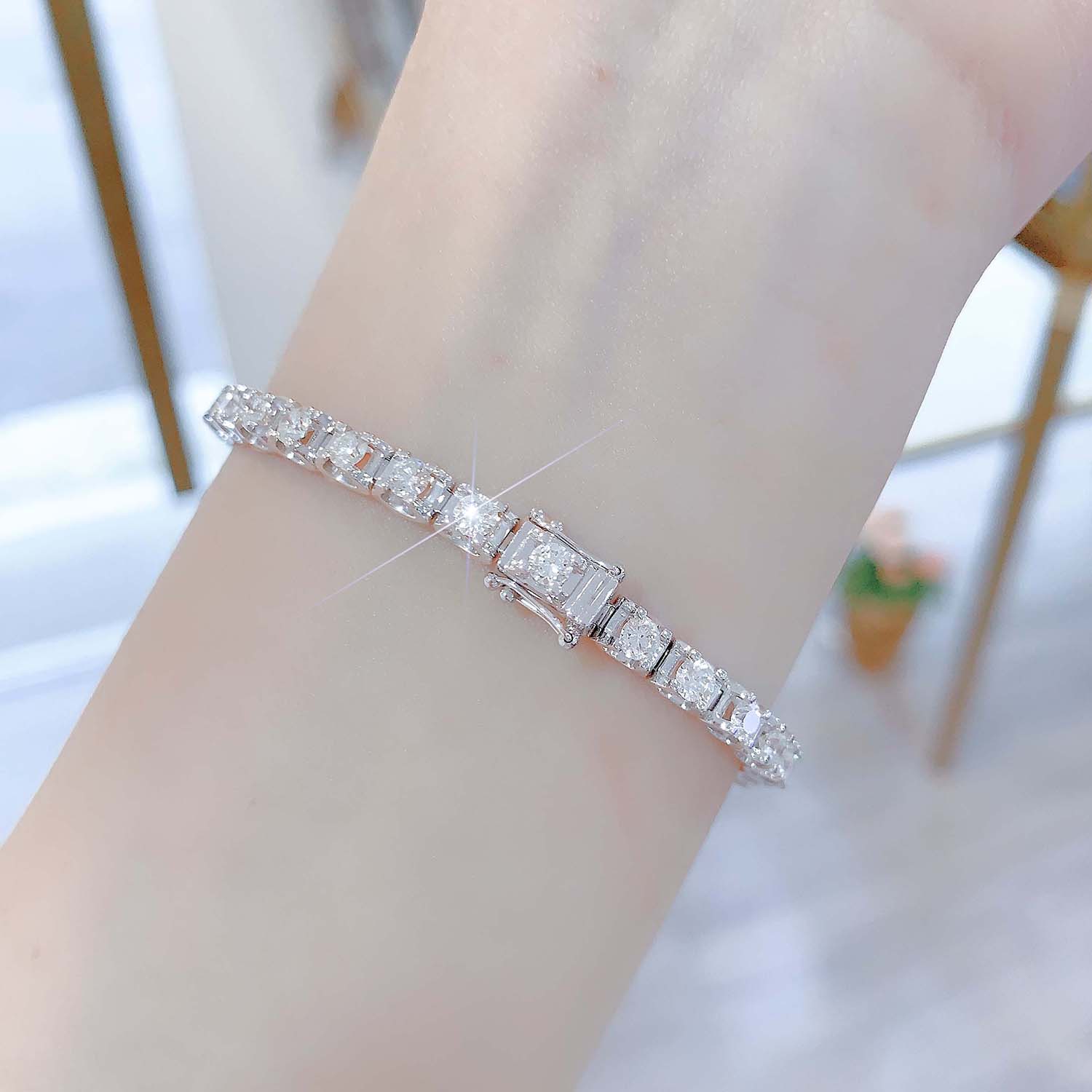 18K天然鑽石-6克拉手鍊 - 第6張圖 18K天然鑽石-6克拉手鍊